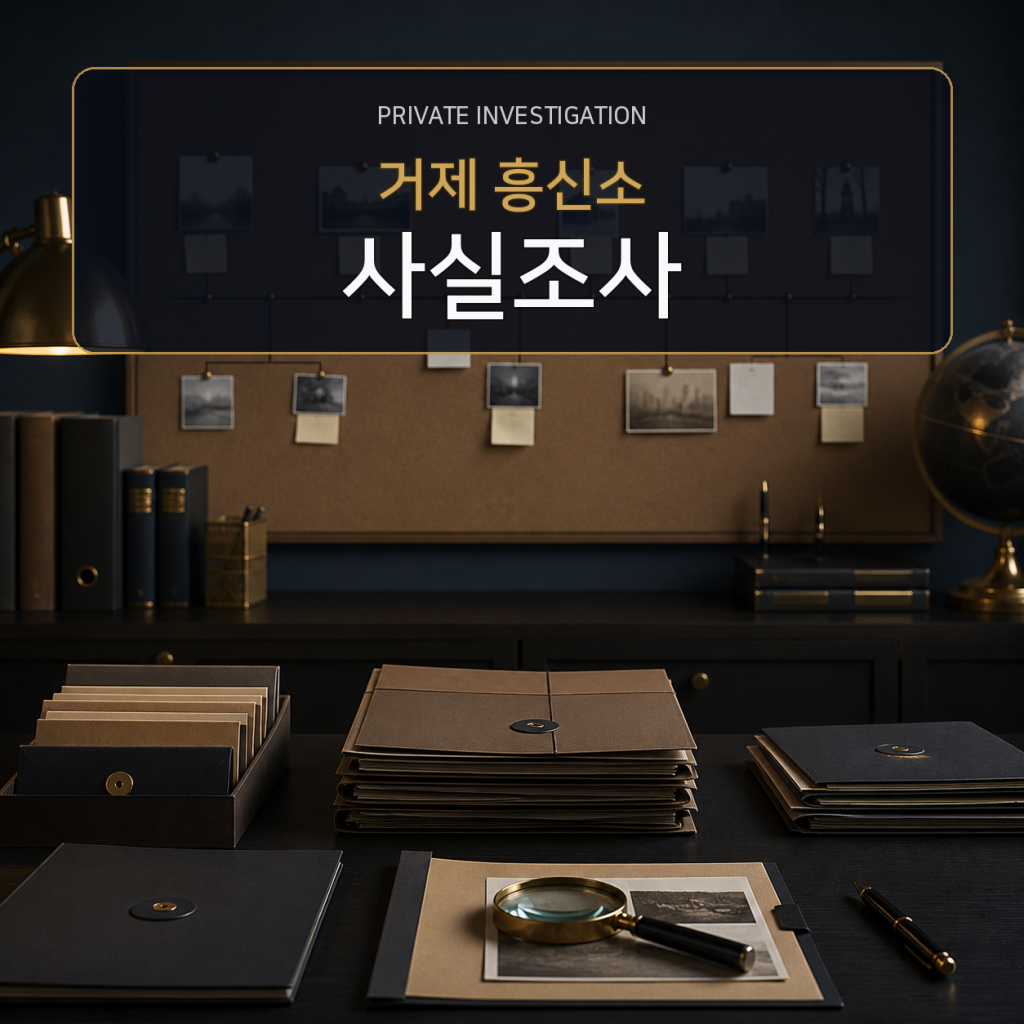 거제 사실관계 조사 전문 흥신소