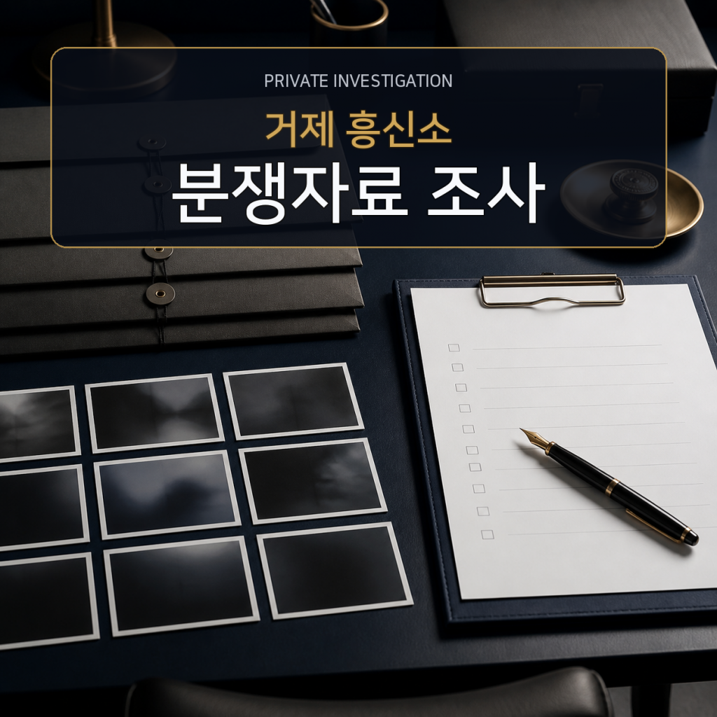 거제 분쟁자료 조사 전문 흥신소